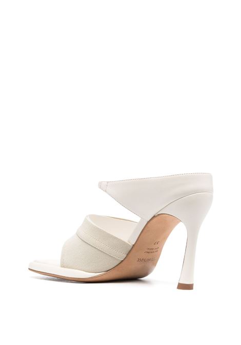 White 100mm thong-strap leather mules - women MAXMARA SPORTMAX | 2325210338600001